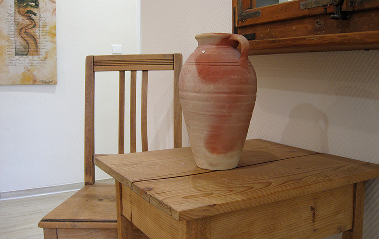 Romantisch schönes Foto mit roten Hausdächern